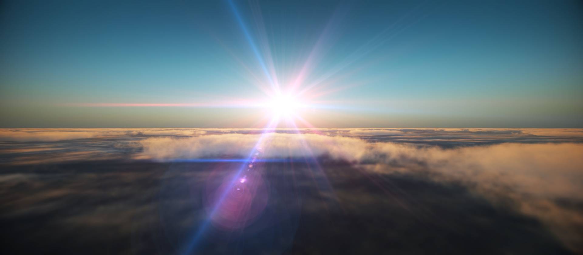 Sunrise above the clouds electric vertical takeoff and landing and the future of airtravel