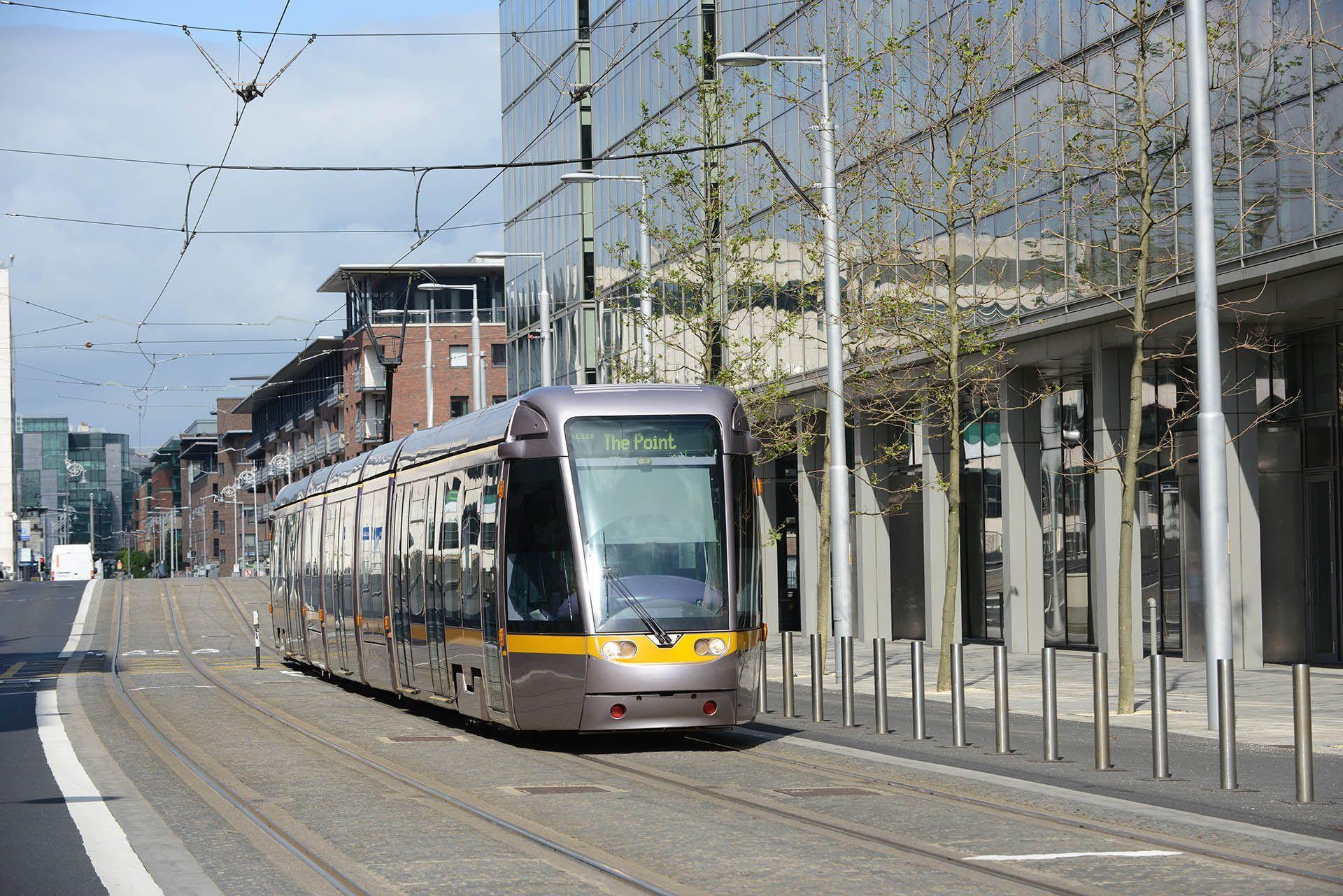 A tram in Dublin