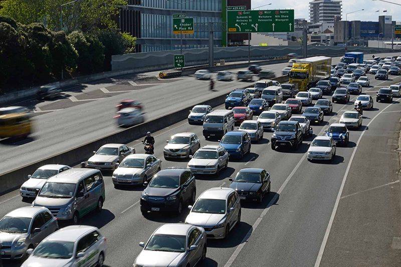 Traffic jam in Auckland
