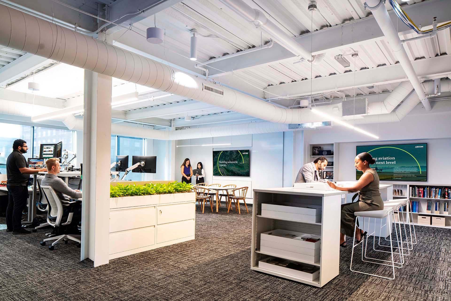 Inside an aecom office